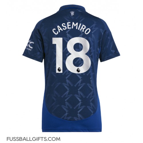 Manchester United Casemiro #18 Fußballbekleidung Auswärtstrikot Damen 2024-25 Kurzarm
